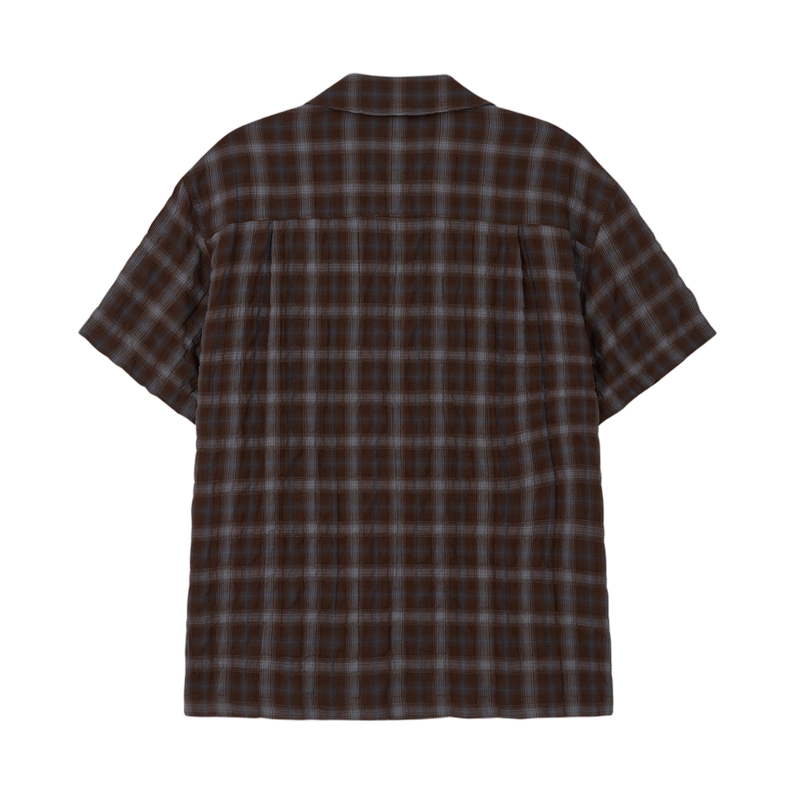 토니웩 체크 코튼 레이온 셔츠 엄버 슬레이트 블루(Tonywack Checked Cotton Rayon Shirt Umber Slate Blue) - 1