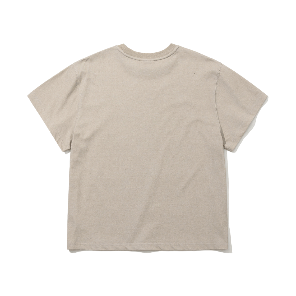 비에스래빗 비에스알 로우 엣지 로고 패치 반팔티셔츠 베이지(Bsrabbit Bsr Raw-Edge Logo Patch SST Beige) - 2