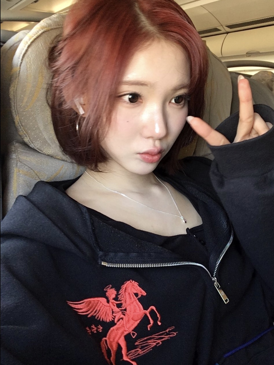 PACOSPLY Falling Angel Zip Up Hoodie Black 착용 스타일