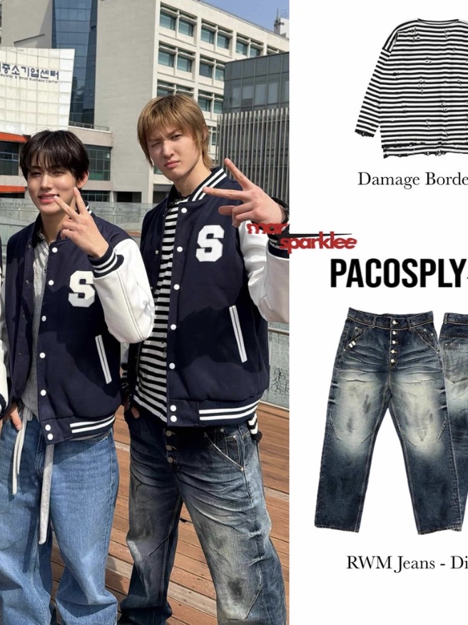 PACOSPLY Rwm Jeans Dirty Blue 착용 스타일
