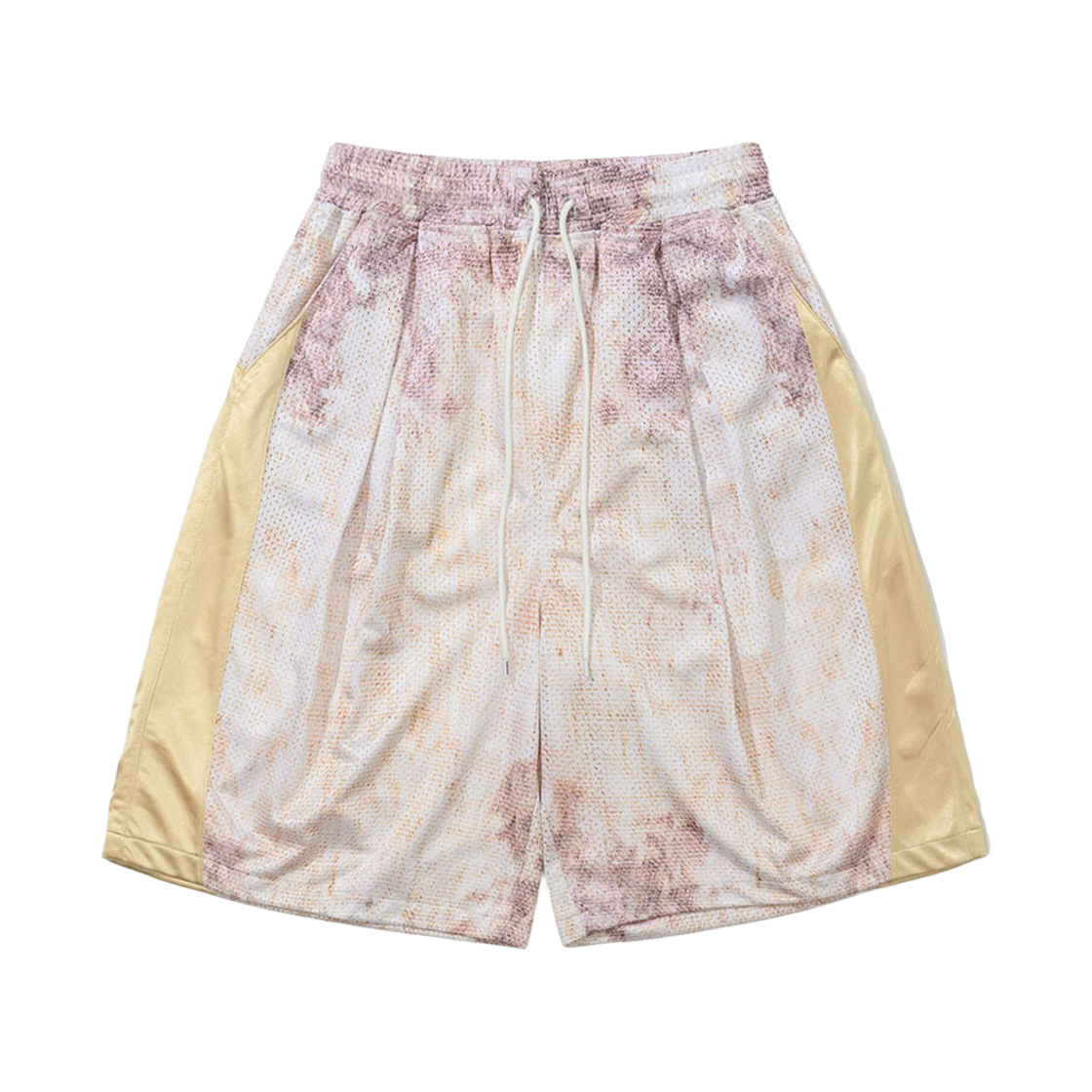 BSR26SSPT029 Bsrabbit Color-Block Mesh Track Shorts Beige