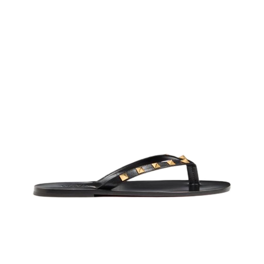 발렌티노 락스터드 키드스킨 플립 플랍 블랙(Valentino Rockstud Kidskin Flip-Flops Black)