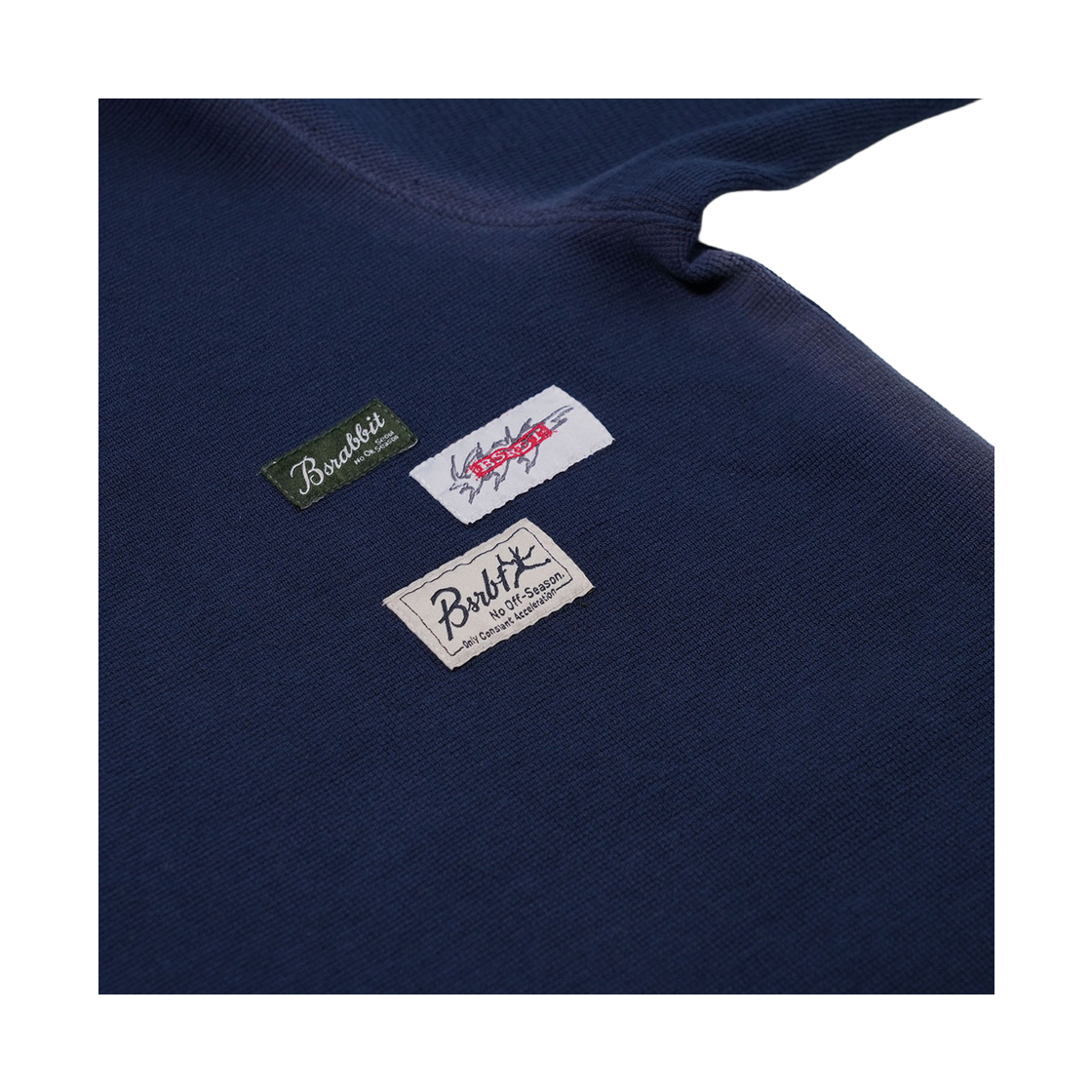 비에스래빗 로고 패치 워시드 롱슬리브 티셔츠 네이비(Bsrabbit Logo Patch Washed Long Sleeve Navy) - 4
