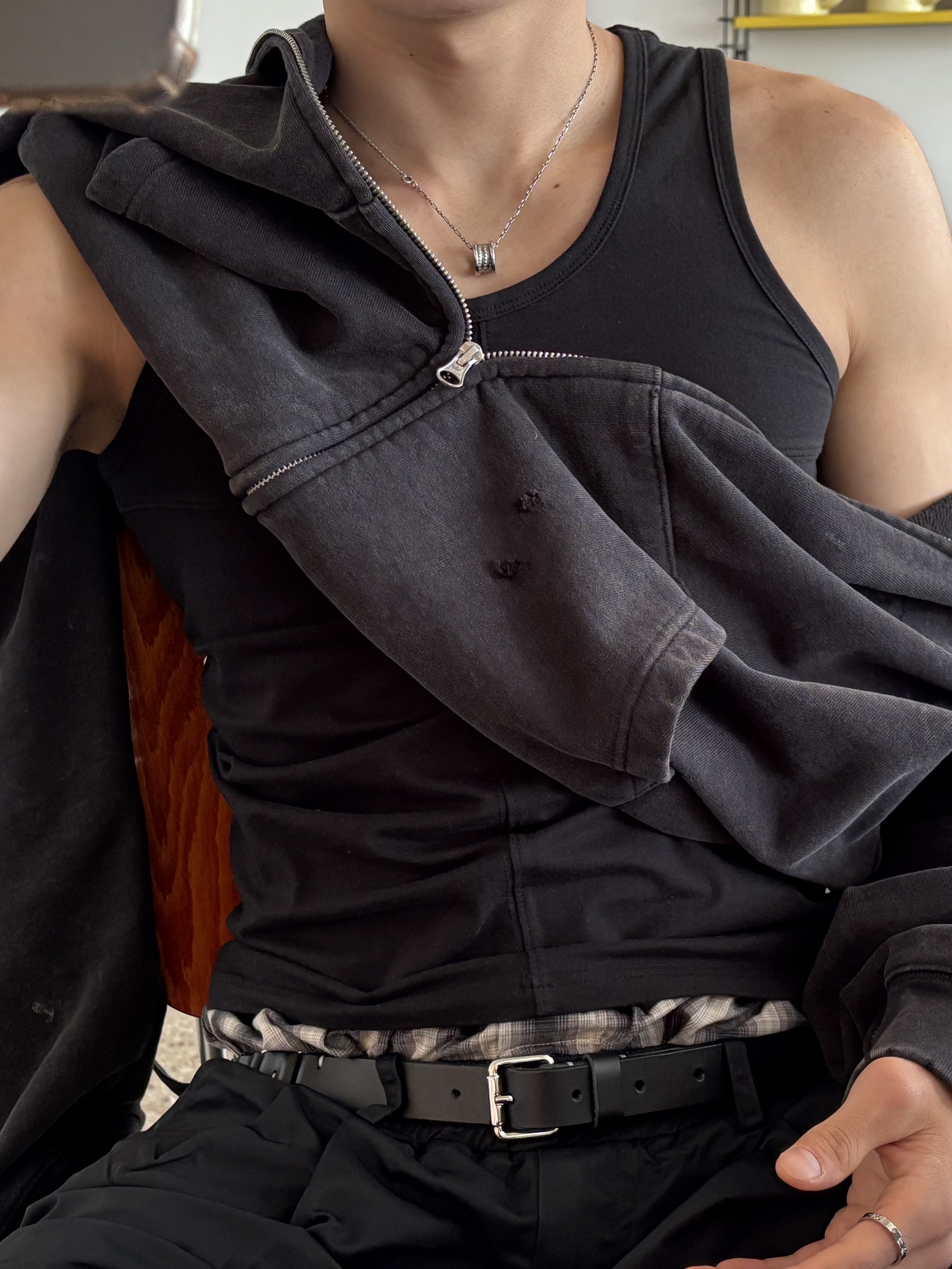 MJD x Koin Seoul Two Tuck Re-Nylon Wide Carpenter Bermuda Pants Black, Stussy Boxer Shorts Multi (3 Pack) 착용 스타일 - 3