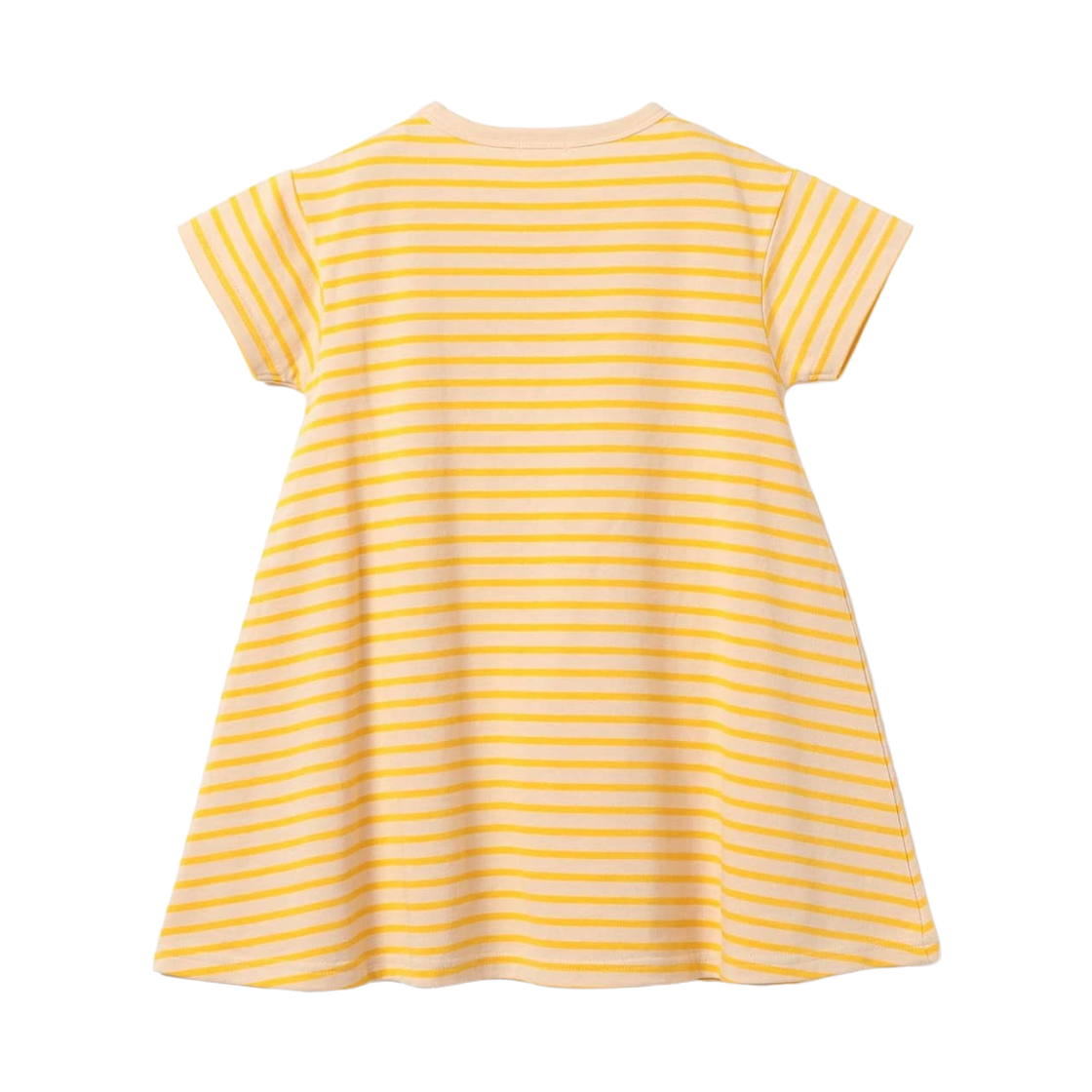 (키즈) 빔즈 미니 스트라이프 숏슬리브 드레스 옐로우((Kids) Beams Mini Striped Short Sleeve Dress Yellow) - 2