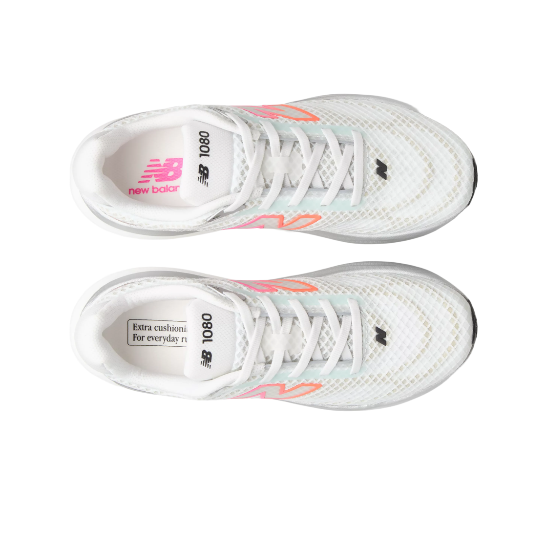 (W) 뉴발란스 1080v15 브리드 NB 103 화이트 핑크 히트 - D 와이드((W) New Balance 1080v15 Breathe NB 103 White Pink Heat - D Wide) - 2