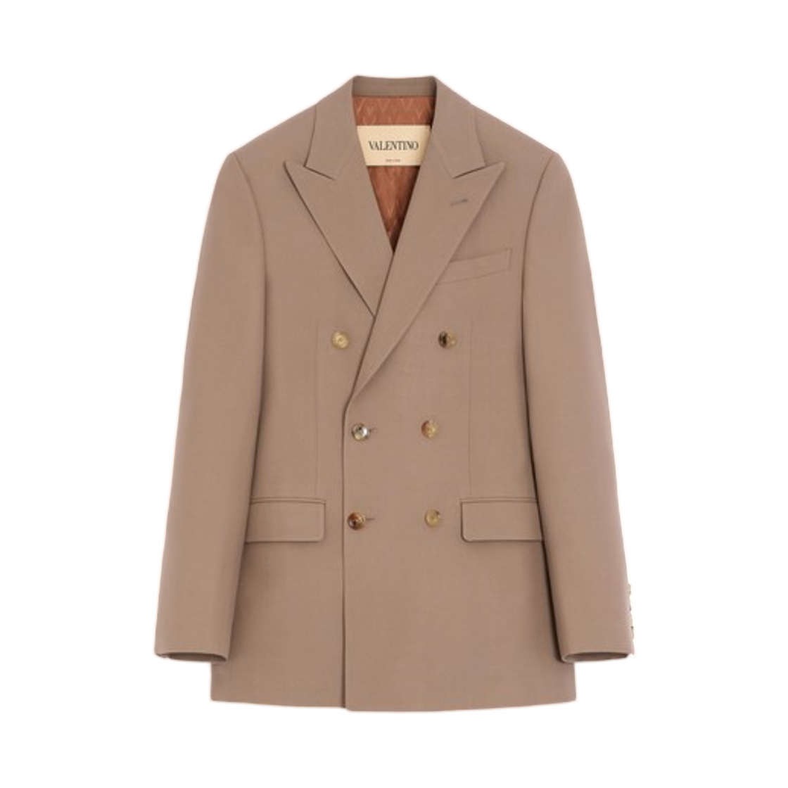 발렌티노 더블 브레스티드 자켓 나테 울 베이지(Valentino Double-Breasted Jacket in Natte Wool Beige)