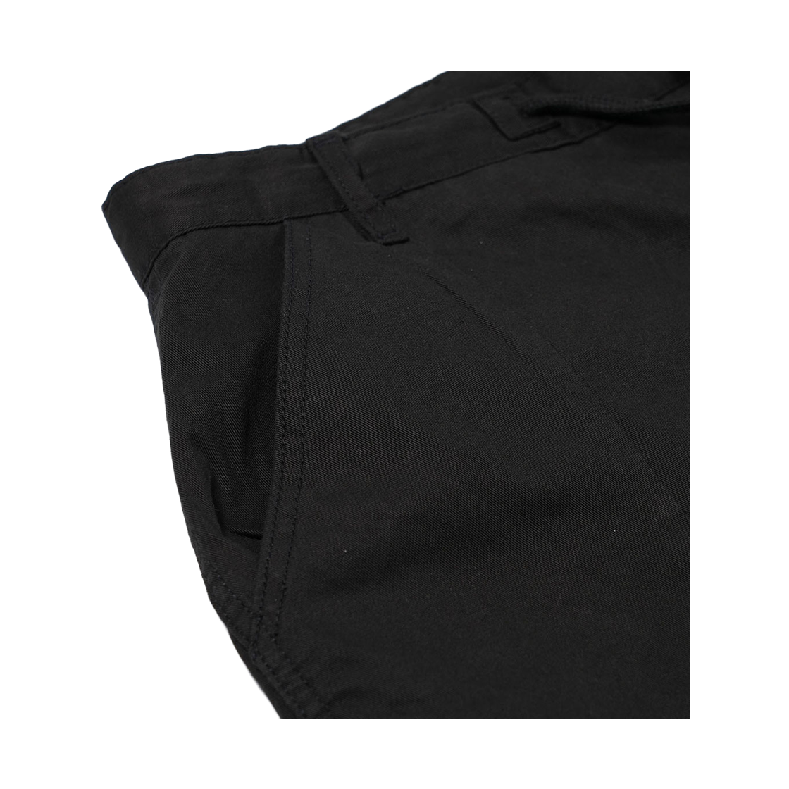 비에스래빗 와이드렉 드로우스트링 코튼 팬츠 블랙(Bsrabbit Wide-Leg Drawstring Cotton Pants Black) - 4