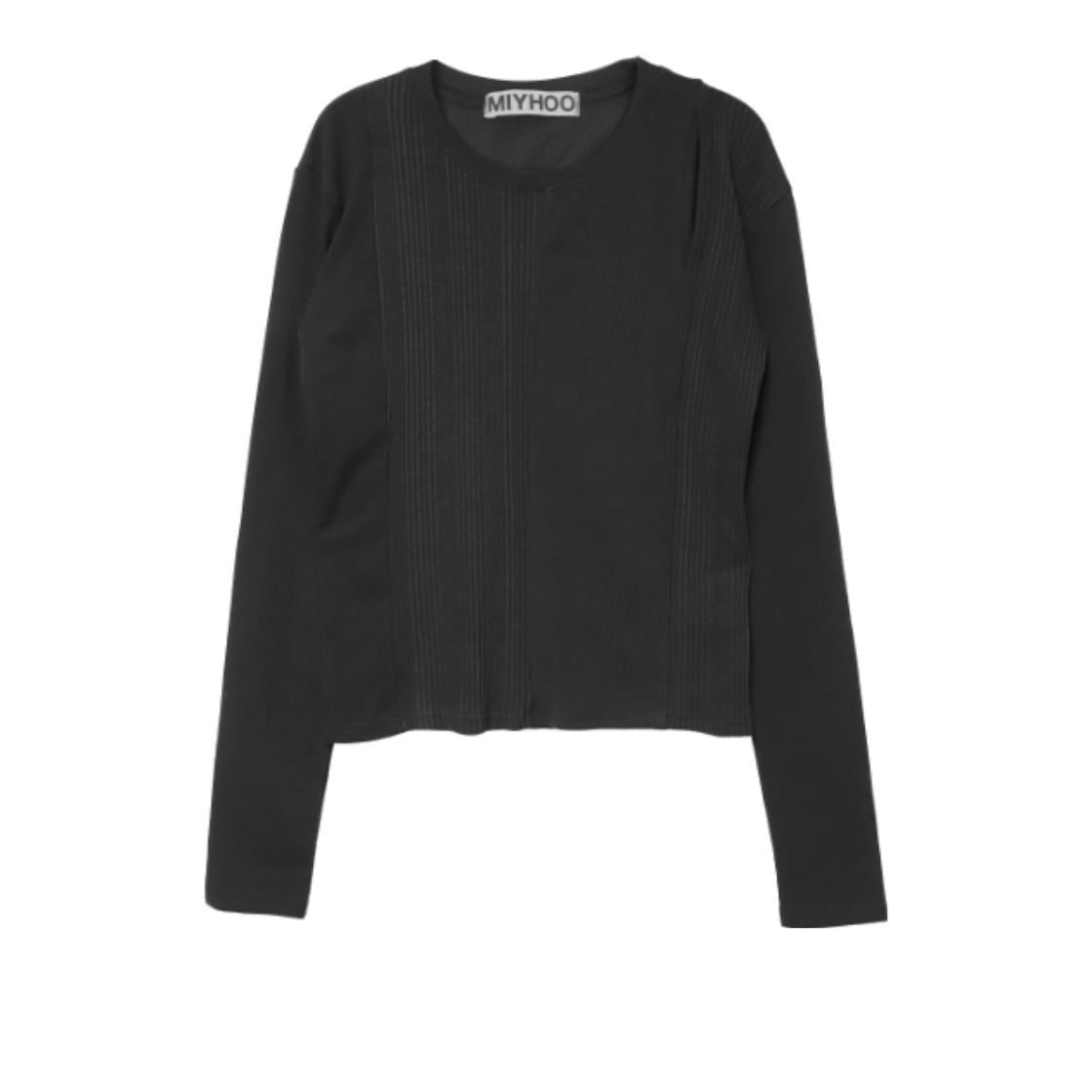 미와이후 사이드 슬릿 롱 슬리브 블랙(Miyhoo Side Slit Long Sleeve Black)