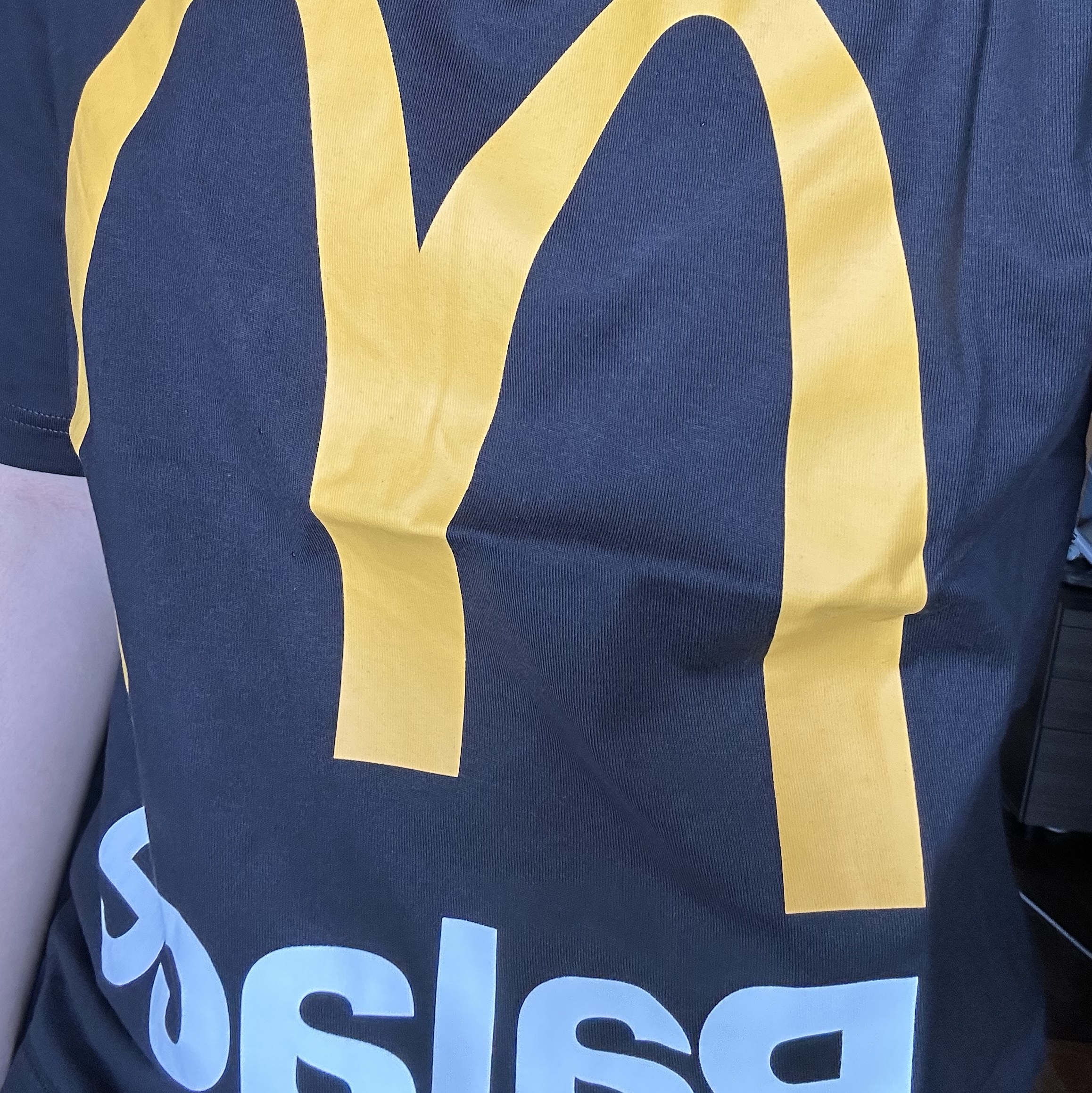Palace x McDonald's Logo T-Shirt Black - 23FW 착용 스타일 - 2