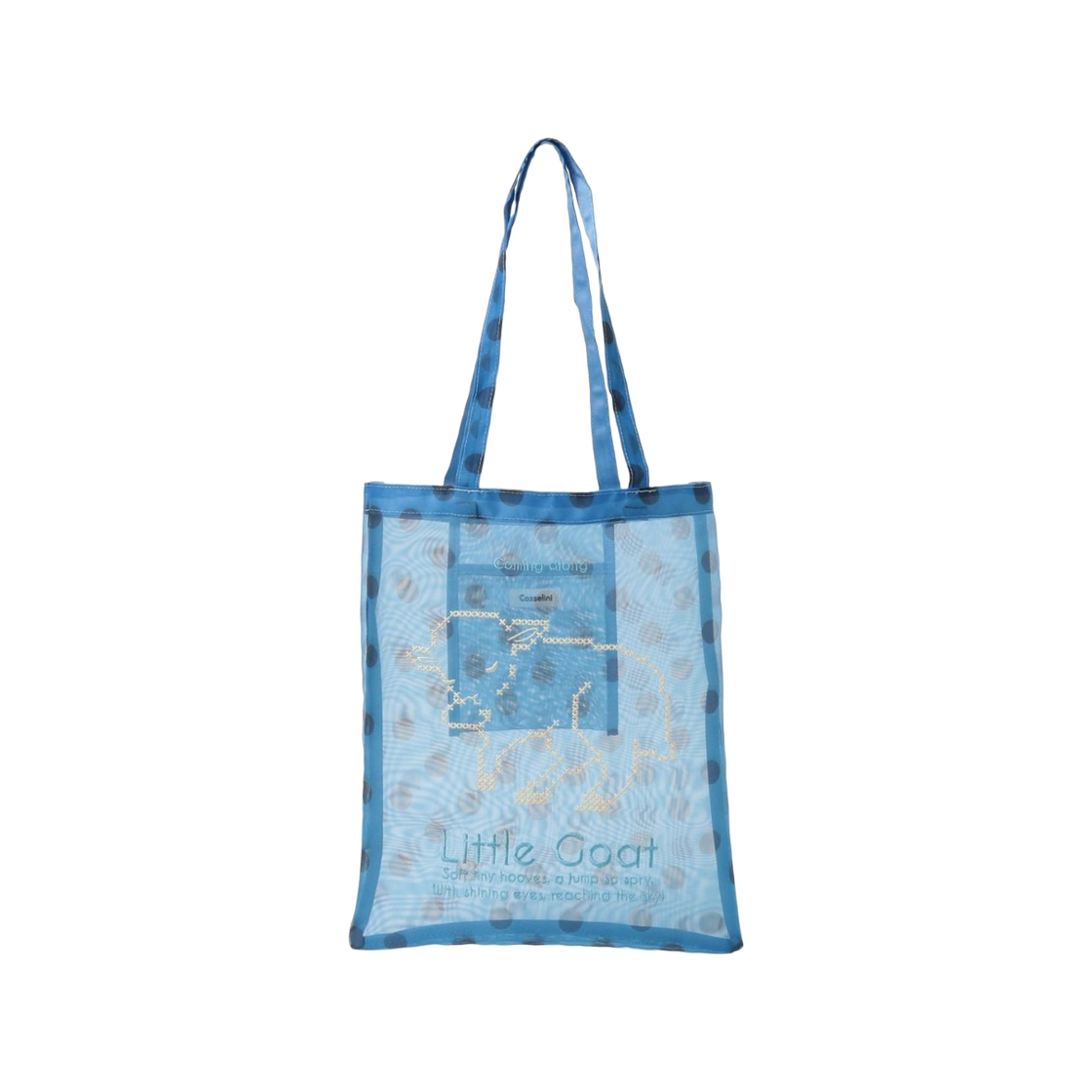레이 빔즈 x 카세리니 튤 자수 토트백 블루(Ray Beams x Casselini Tulle Embroidered Tote Bag Blue) - 1