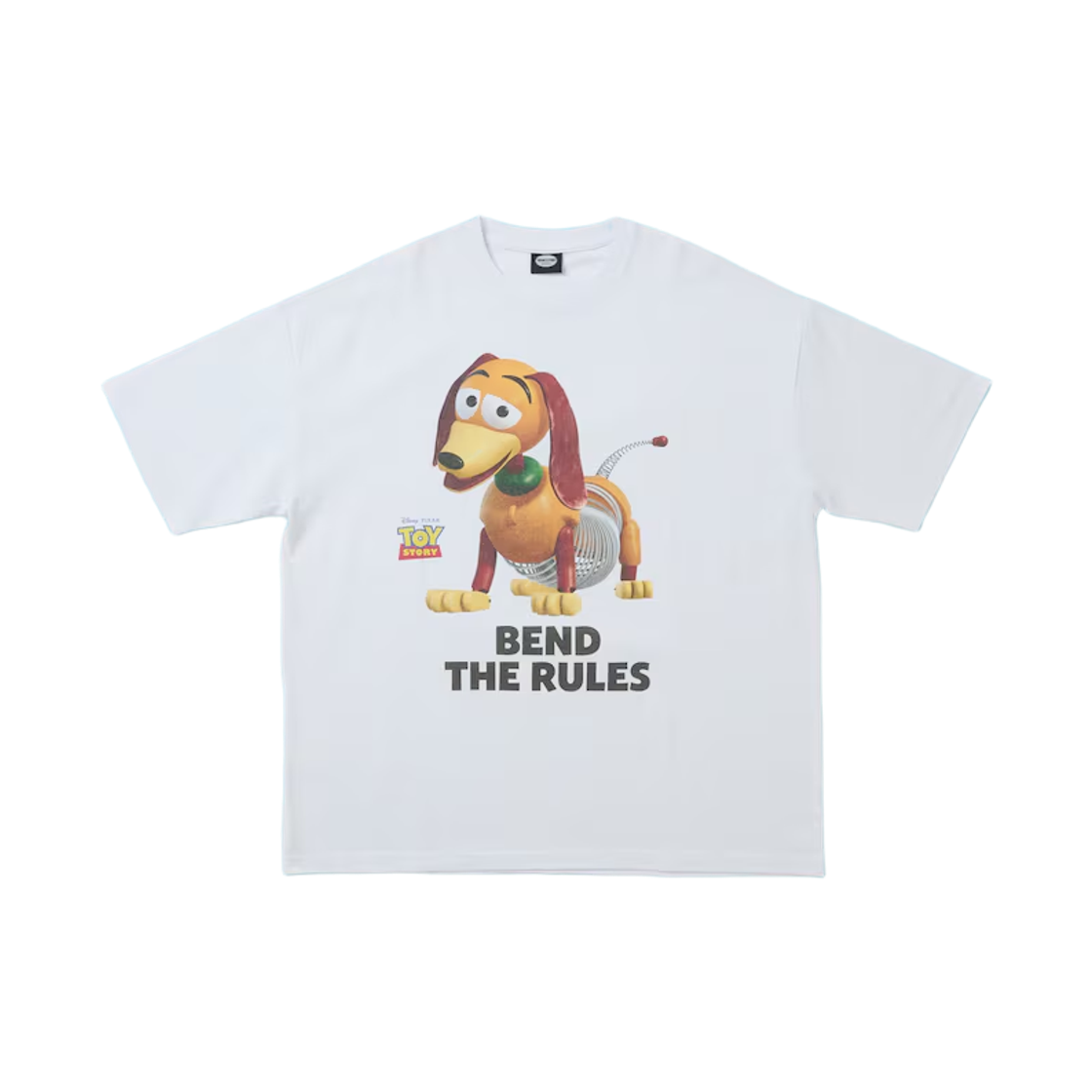 프릭스 스토어 x 토이 스토리 캐릭터 프린트 크루넥 티셔츠 슬링키 독 화이트(Freak's Store x Toy Story Character Print Crew Neck T-Shirt Slinky White) - 1