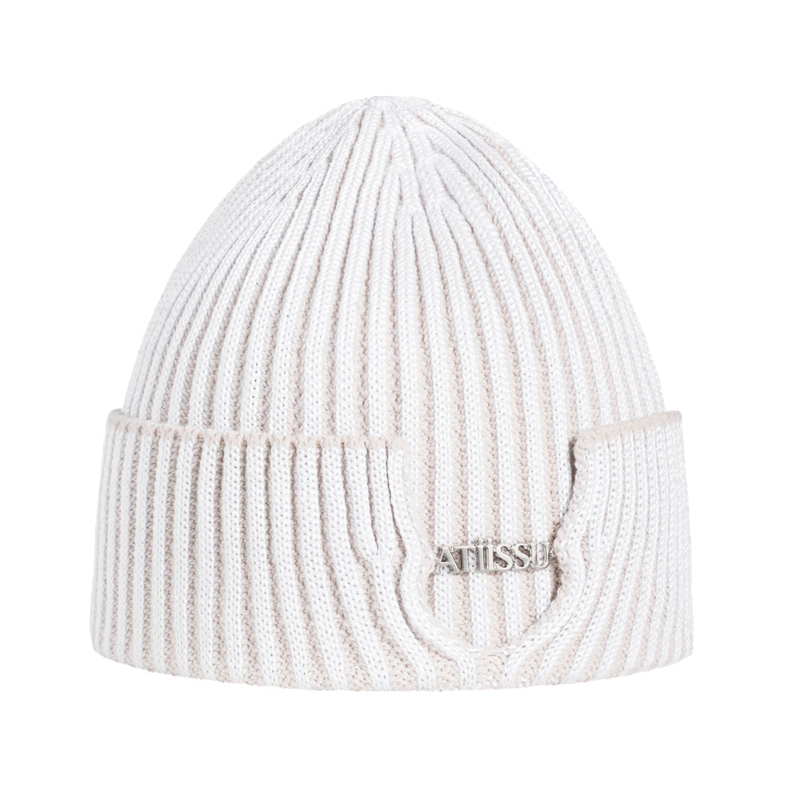 어티슈 슬릿 비니 화이트(Atiissu Slit Beanie White) - 2
