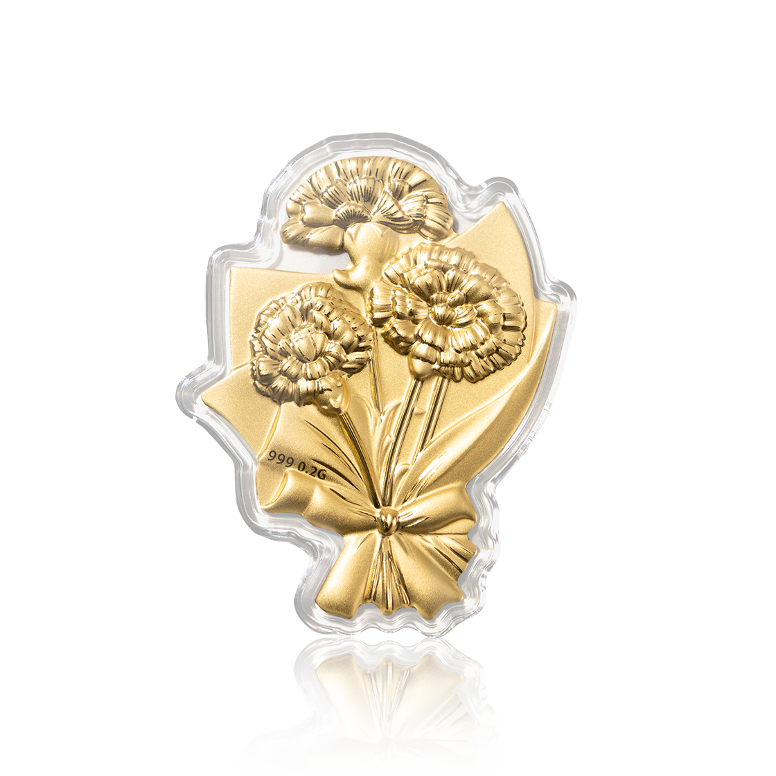 국제표준금거래소 카네이션 꽃다발 골드바 0.2g(International Standard Gold -Carnation Bouquet of Gold Bar 0.2g)