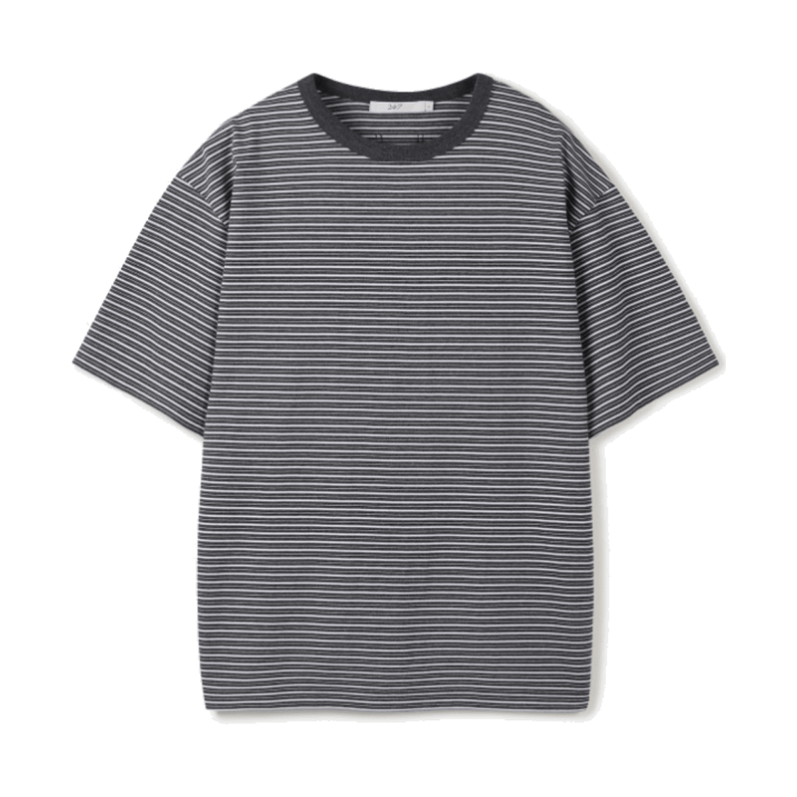 TMTAX26403CHX 24/7 series USA Cotton 32's/2 Multi Stripe Tee Charcoal