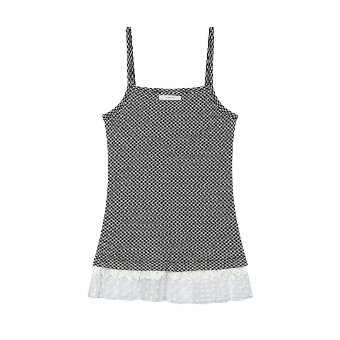 어글리쉐도우 체커드 레이스 슬리브리스 블랙(UGLYSHADOW Checkered Lace Sleeveless Black) - 2