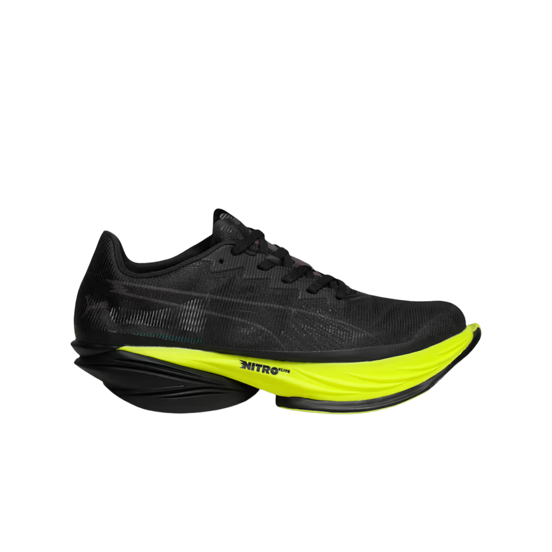 314218-01 Puma x AMF1 Fast-R Nitro Elite 3 Black Lime Shimmer