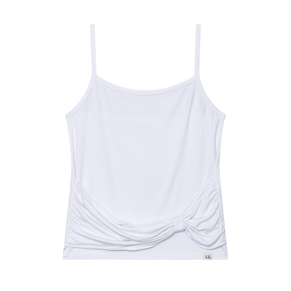 어글리쉐도우 리본 슬리브리스 화이트