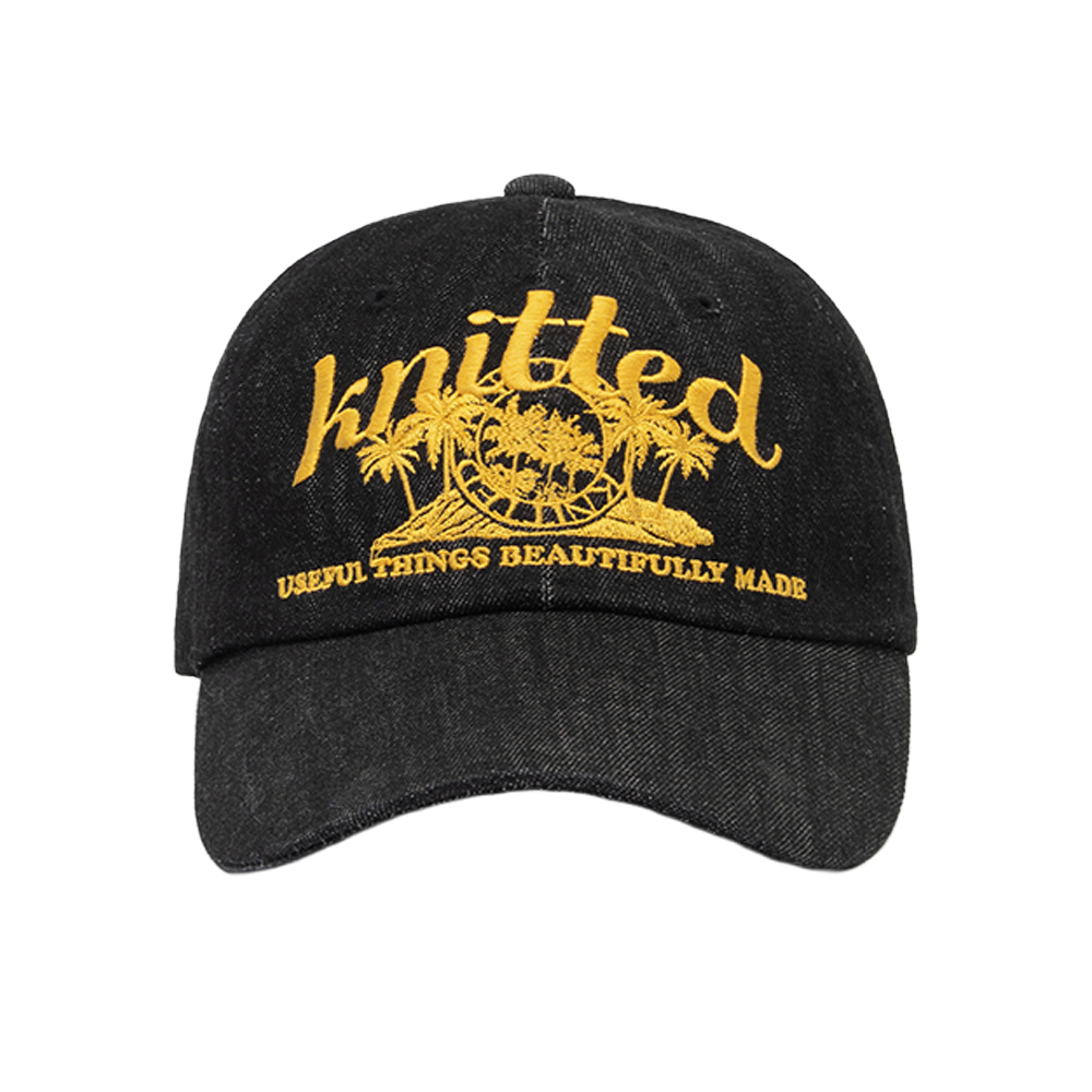 니티드 팜트리 로고 자수 볼캡 블랙(Knitted Palmtree Logo Ballcap Black)