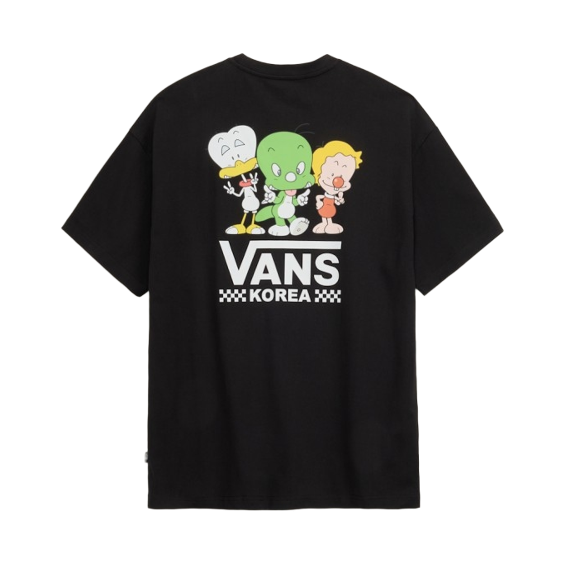 반스 x 둘리 코리아 크루 숏슬리브 티셔츠 블랙(Vans x Dooly Korea Crew Short Sleeve T-Shirt Black) - 1