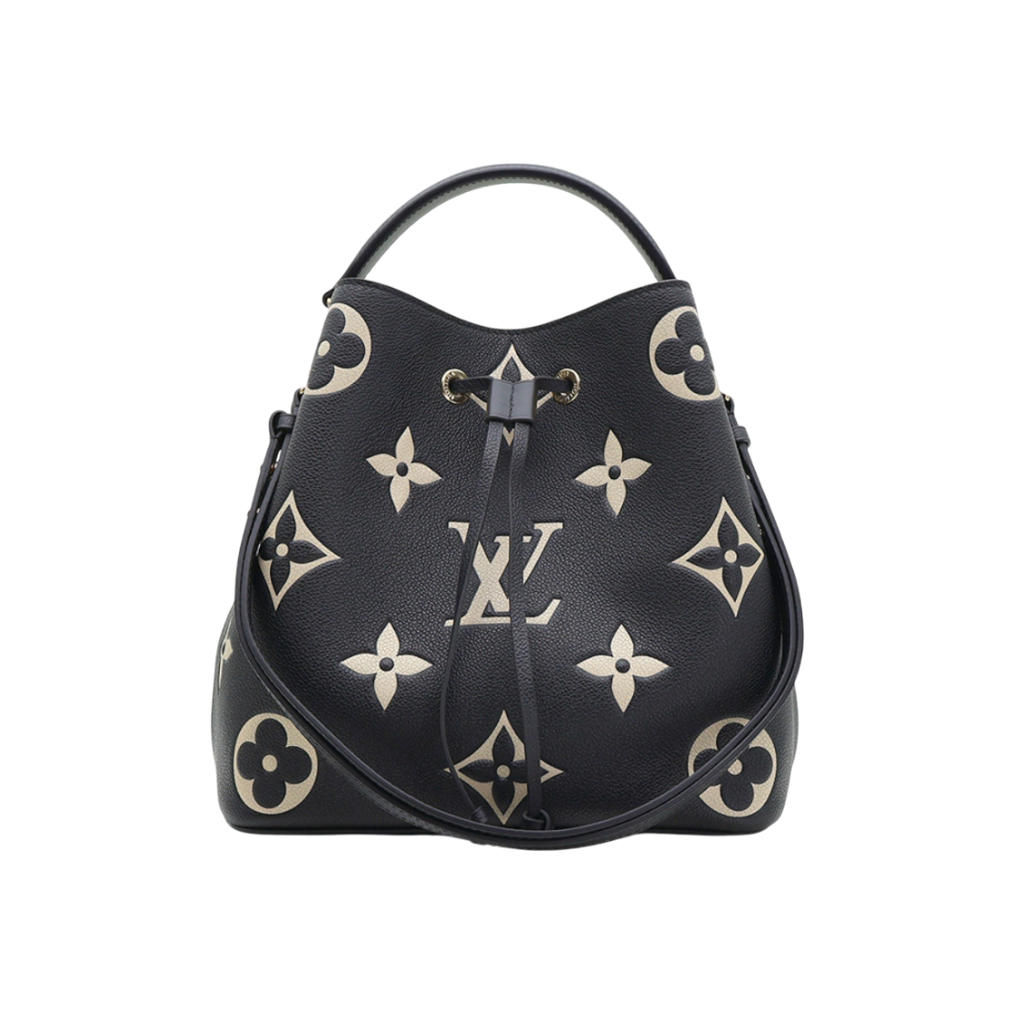 ITTR4EAAUGFD Louis Vuitton Black Bi-Color Monogram Empreinte NeoNoe Bucket Bag MM 2WAY