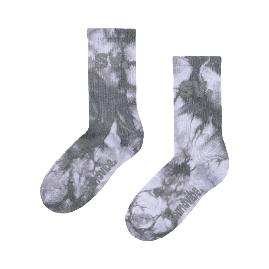 사운드바이브 타이다이 크루 삭스 회색(soundvibe Tie dye Crew Socks Grey)