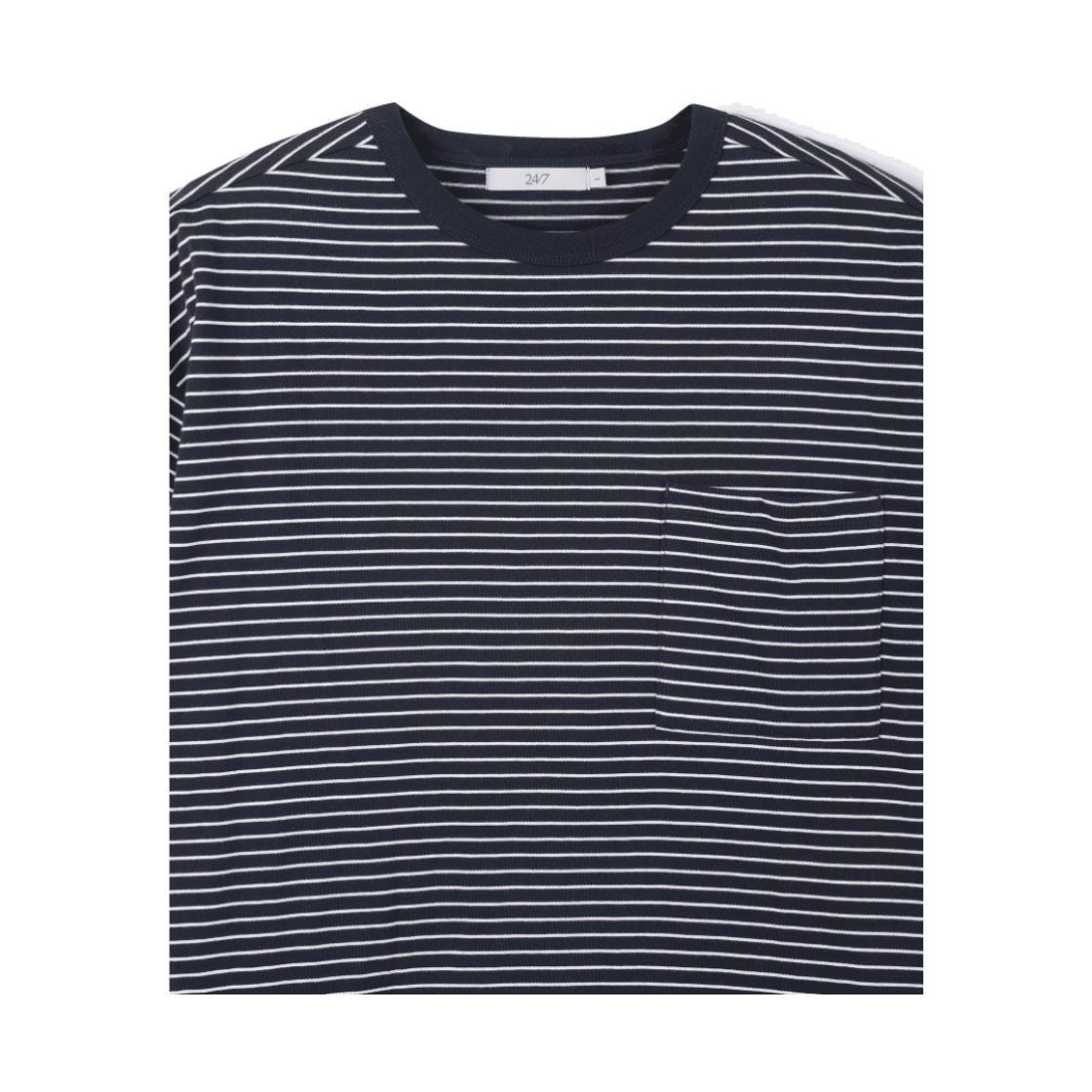 24/7 시리즈 USA 코튼 20수 스트라이프 티셔츠 네이비(24/7 series USA Cotton 20's Stripe Tee Navy) - 3