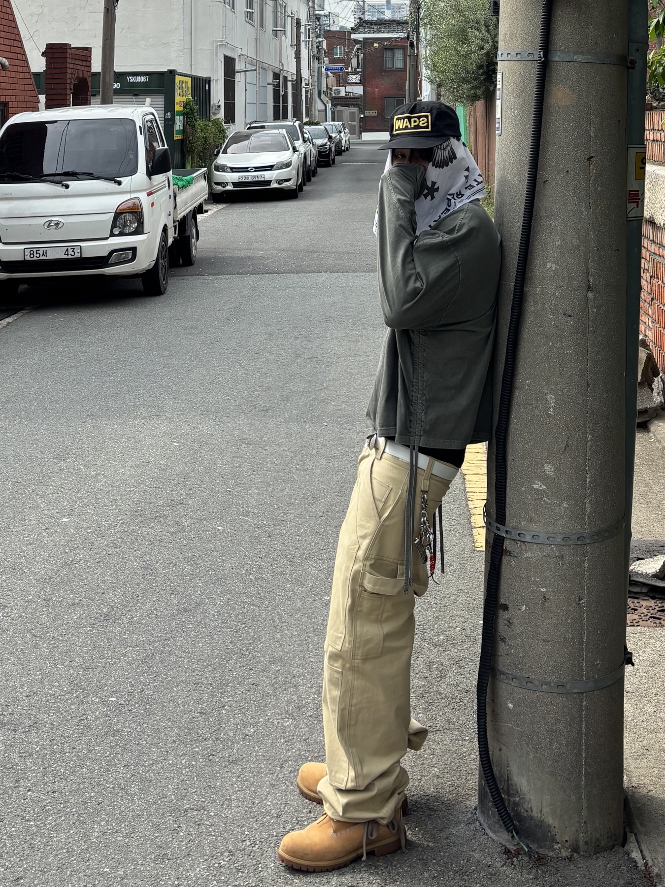 Wapworks Heavy Duty Service Work Pants beige, Timberland Premium 6 inch Waterproof Boot Wheat Nubuck - Wide 착용 스타일 - 3