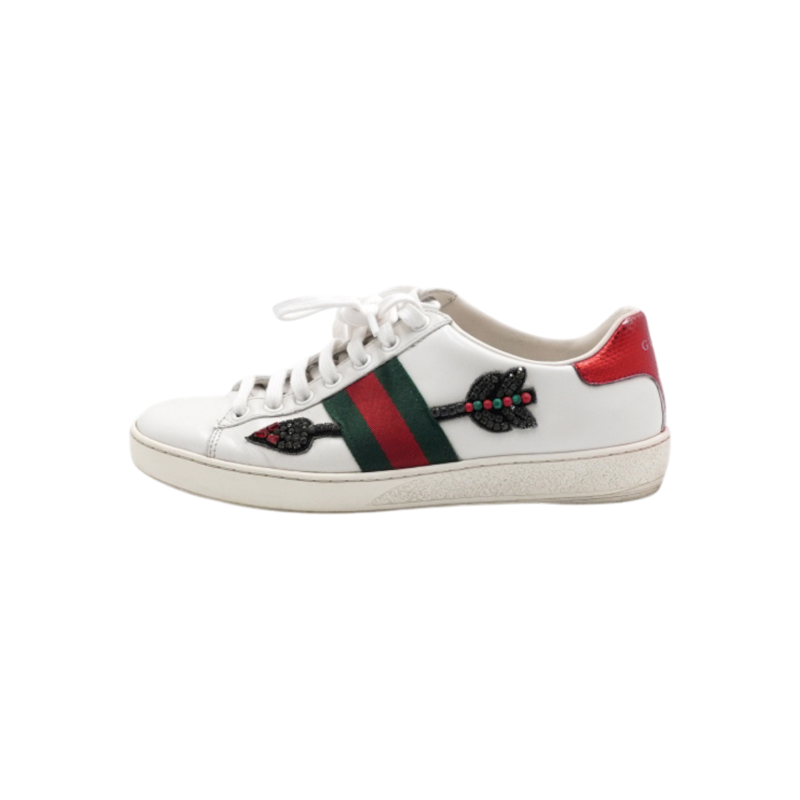 IT5GLIAB2ORV Gucci Ace Crystal Arrow Women Sneakers