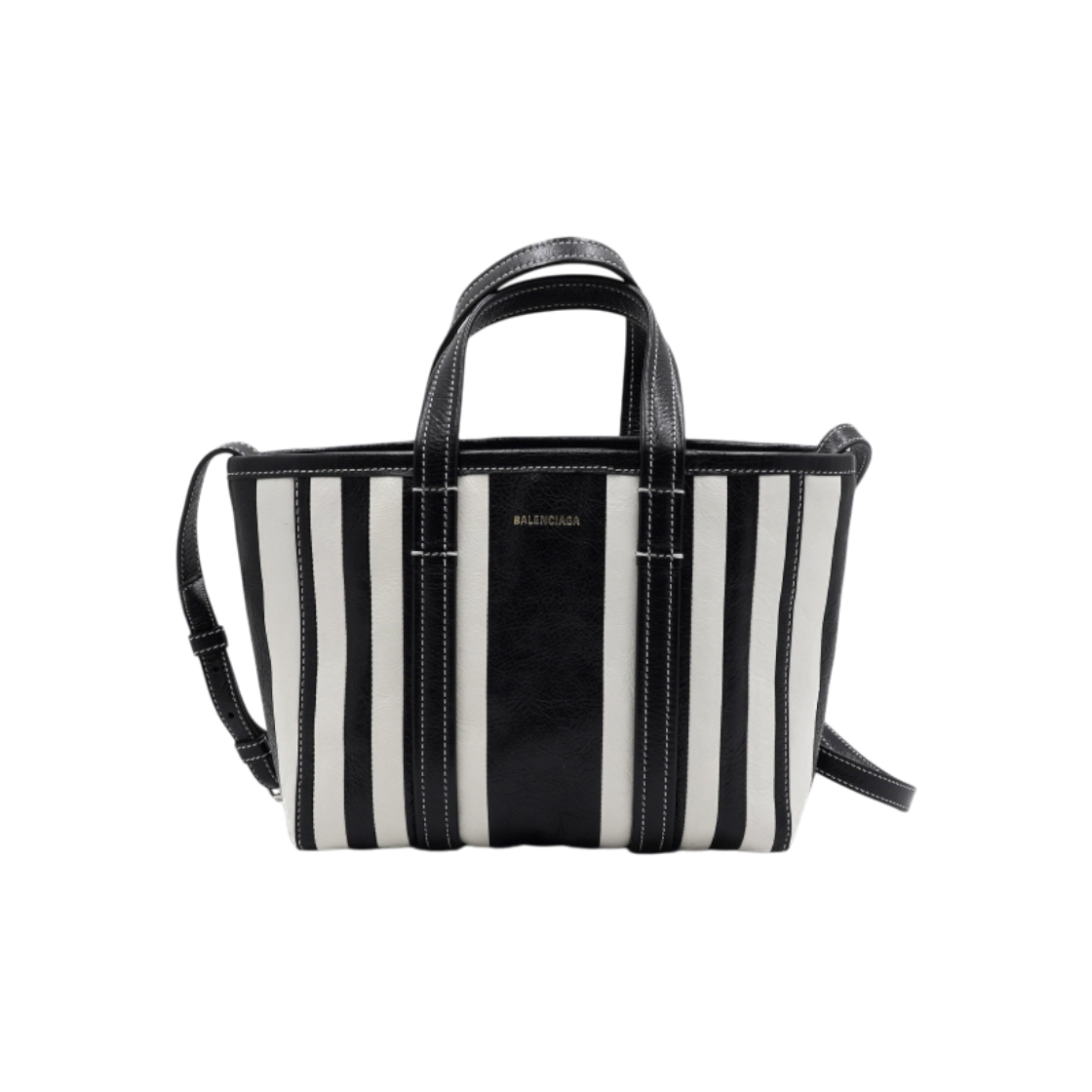 ITRMJFBOII47 Balenciaga 671404 Babes Small East-West Stripe Tote & Shoulder Bag