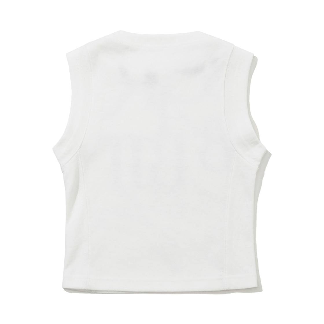 비에스래빗 우먼스 크롭 슬리블리스 티셔츠 화이트(Bsrabbit Women's Cropped Sleeveless White) - 2