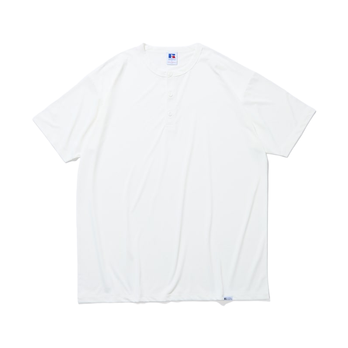 프릭스 스토어 x 러셀 애슬레틱 드라이 파워 헨리넥 티셔츠 화이트(Freak's Store x Russell Athletic Dry-Power Henley Neck T-Shirt White)