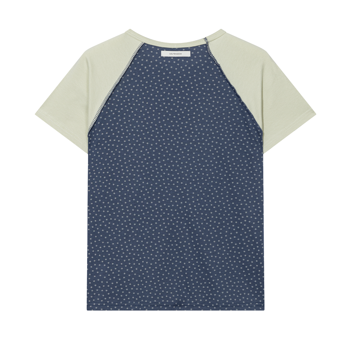 어글리쉐도우 스타 콘트라스트 레그런 티셔츠 네이비(UGLYSHADOW Star Contrast Raglan T-Shirt Navy) - 2