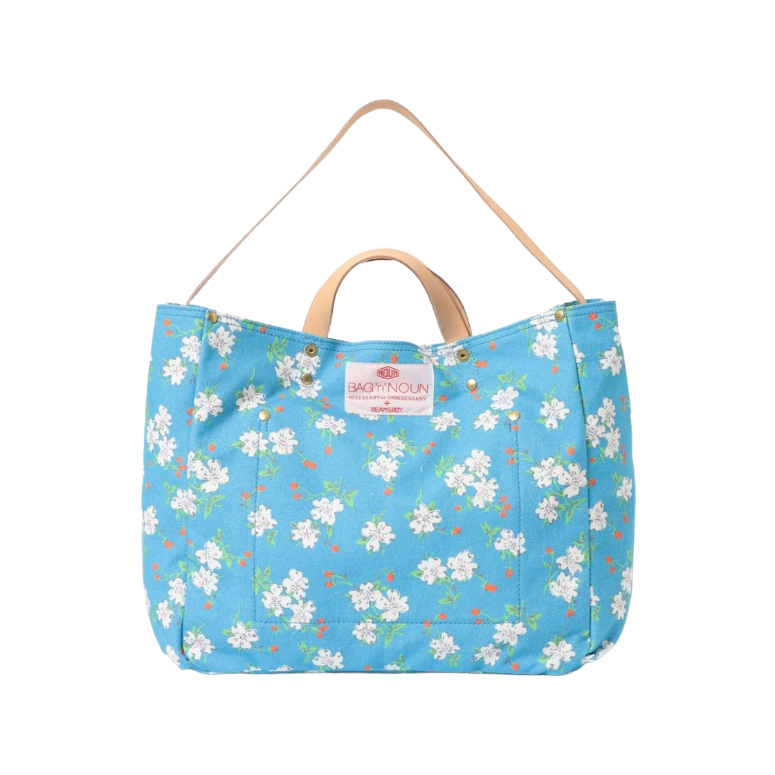 빔즈 보이 x 백앤나운 플라워 투웨이 토트백 블루(Beams Boy x BAG'n'NOUN Flower 2Way Tote Bag Blue)