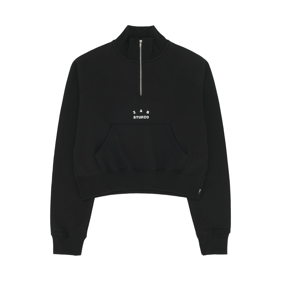 아이앱 스튜디오 아이앱 크롭 하프 집업 블랙(IAB Studio IAB Cropped Half Zip-up Black)
