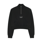 IAB Studio IAB Cropped Half Zip-up Black