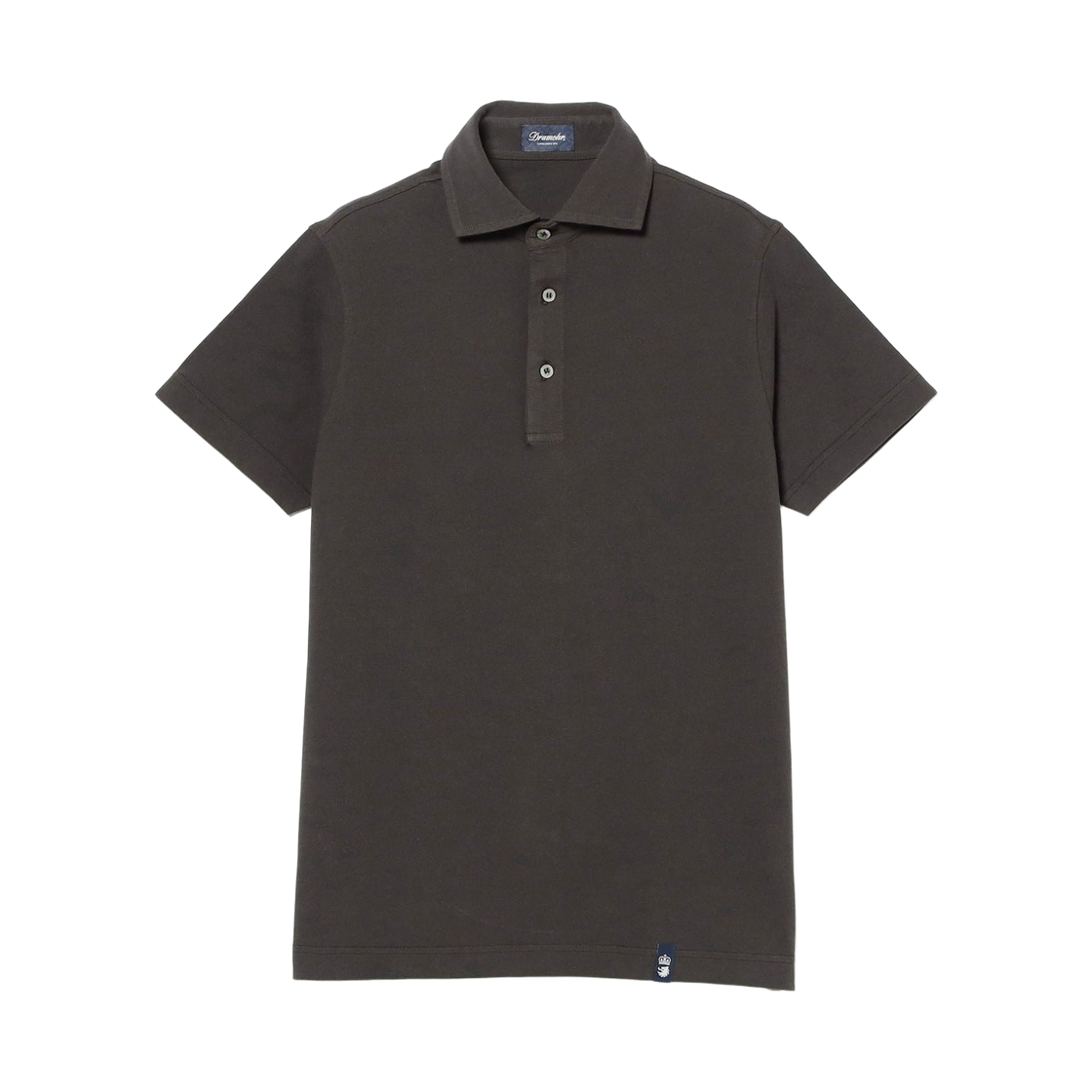 21-02-0026-899 Beams F x Drumohr Short Sleeve Polo Shirt Black