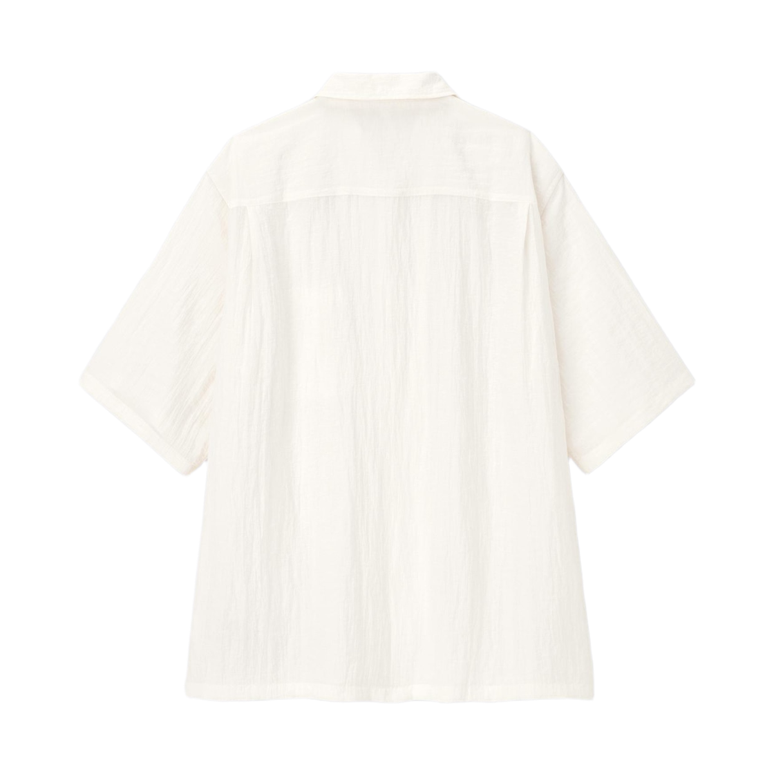 GU 텍스처드 하프 슬리브 셔츠 오프 화이트(GU Textured Half Sleeve Shirt Off White) - 2