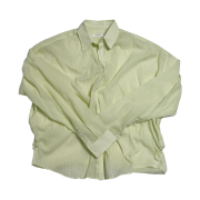 Nonnod Flexible String Pleats Shirt Yellow Stripe