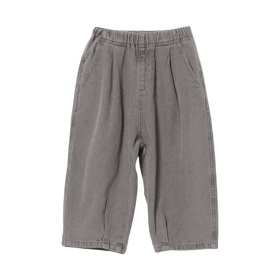 (키즈) 빔즈 미니 크롭 데님 팬츠 차콜 그레이((Kids) Beams Mini Cropped Denim Pants Charcoal Gray)