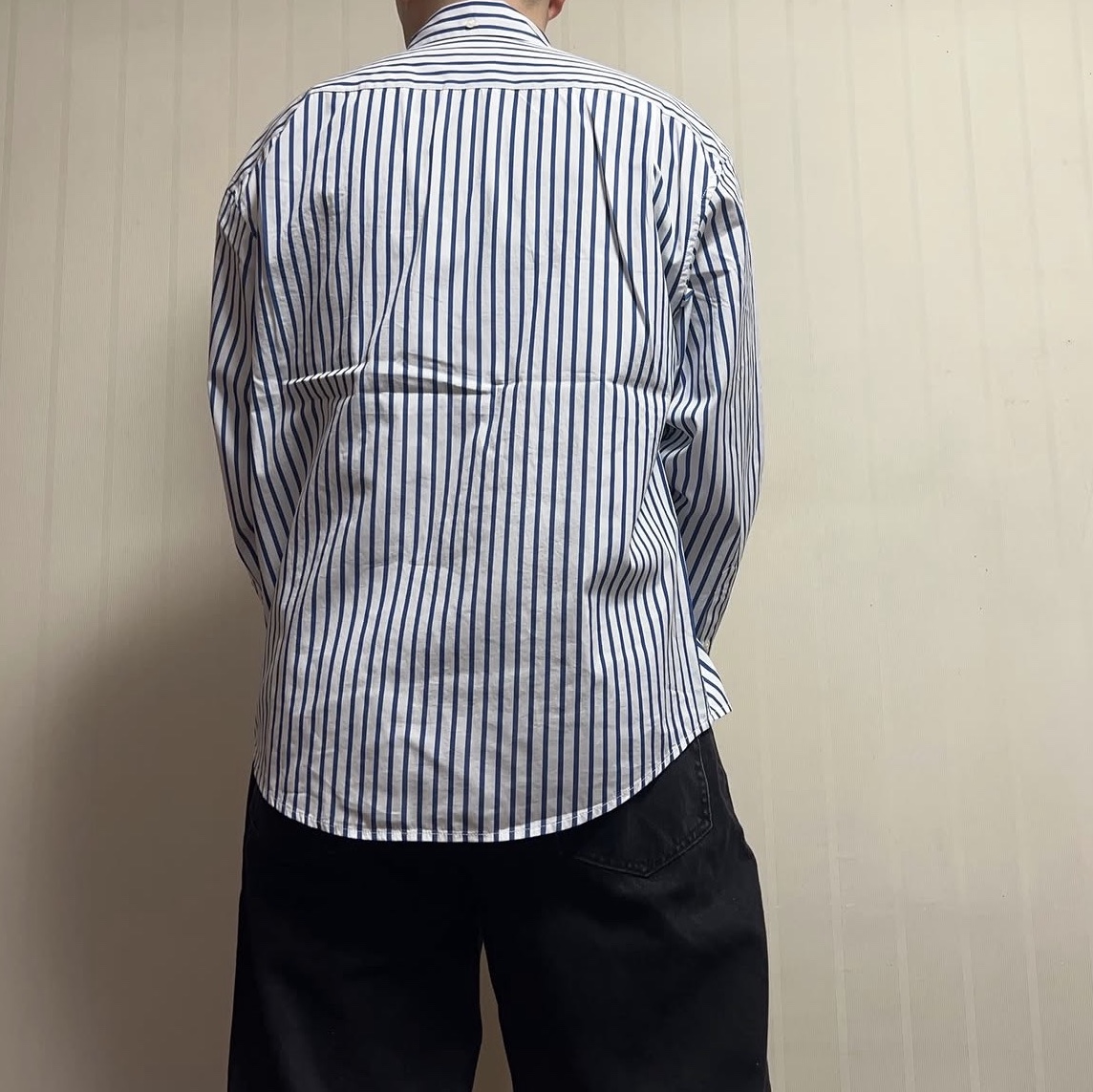 Supreme Stripe Shirt White - 26SS 착용 스타일 - 2