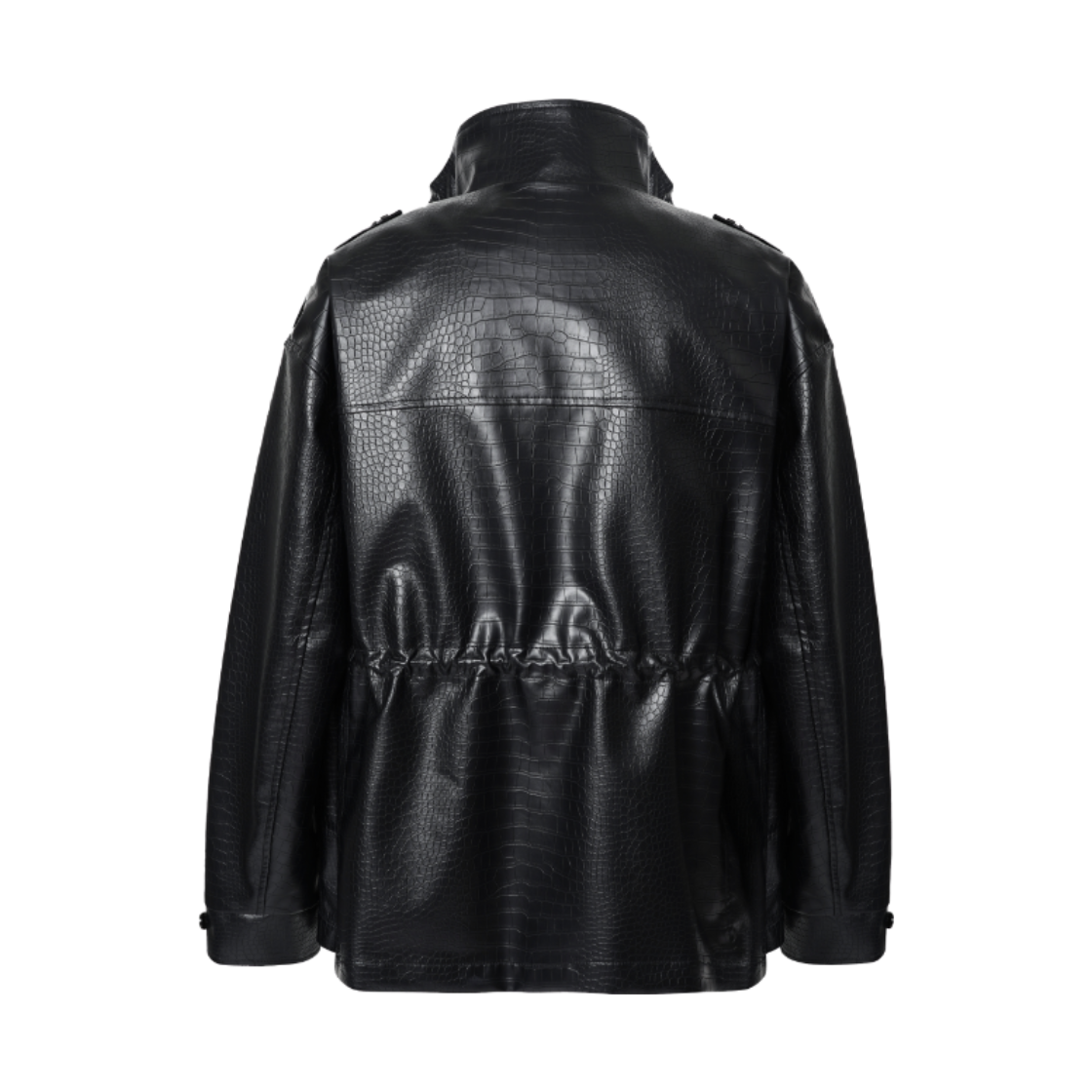 코너블레스 크로커 페이크 레더 자켓 블랙(Cornerbless Croco Fake Leather Jacket Black) - 2