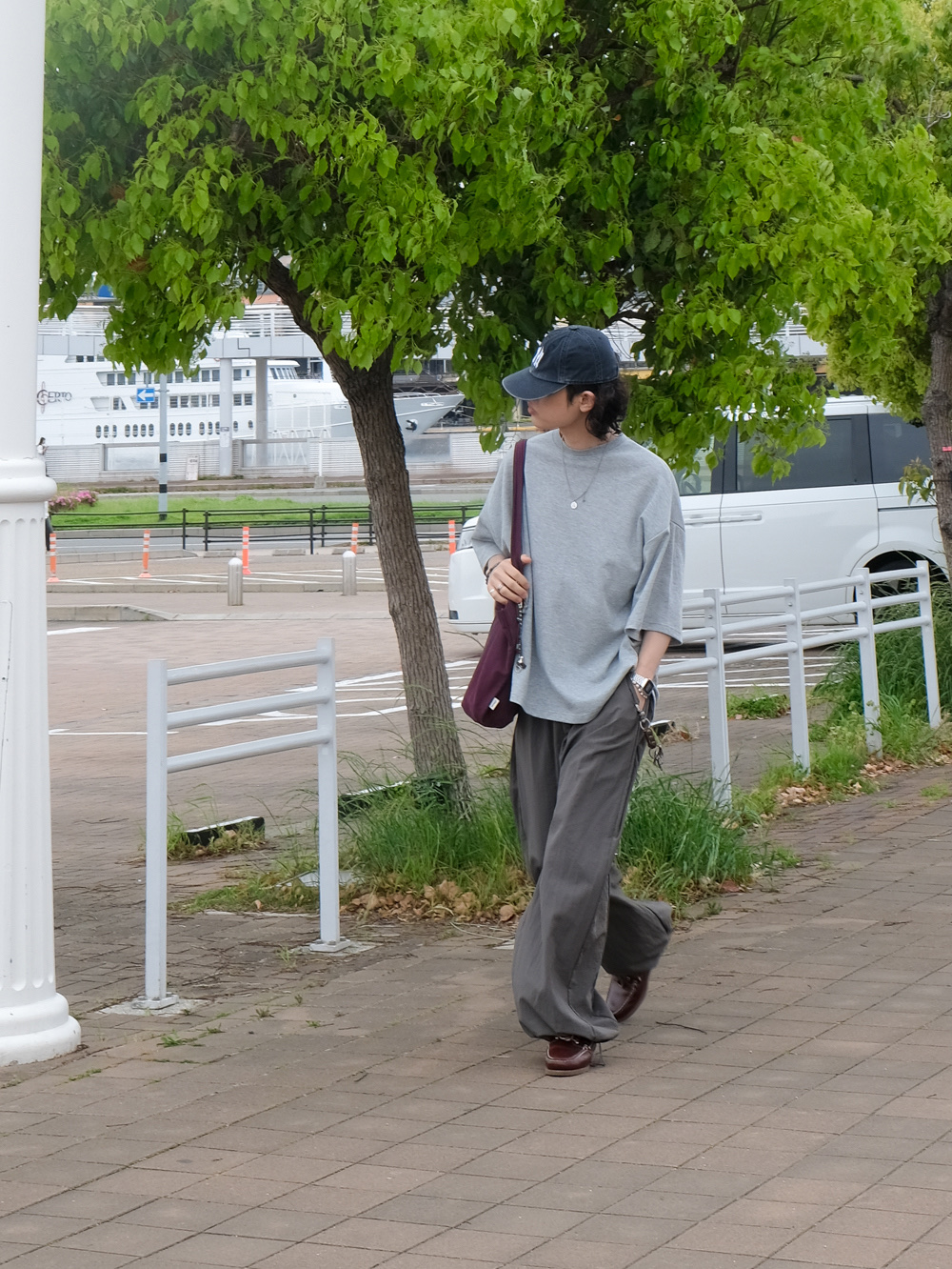 Timberland Classic 2-Eye Boat Shoes Burgundy - Wide 착용 스타일 - 3