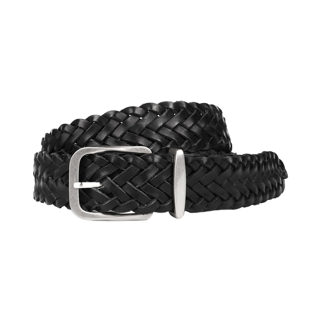 파프롬왓 볼드 트위스트 버클 위빙 레더 벨트(Farfromwhat Bold Twist Buckle Weaving Leather Belt)