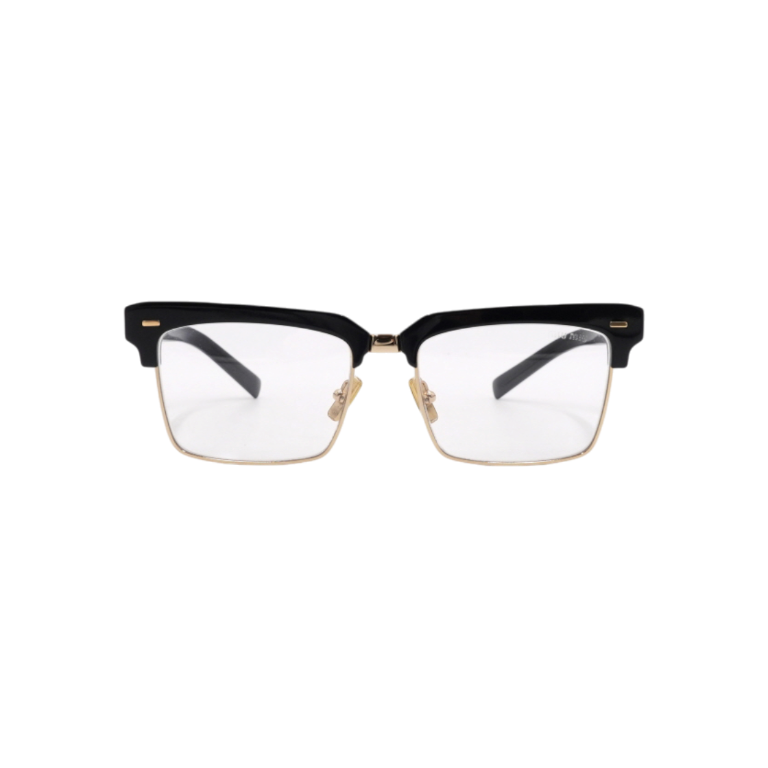 ITNKIQQGKRW6 Miu Miu SMU10Z Gold-Tone Logo Women Eyeglasses Frame