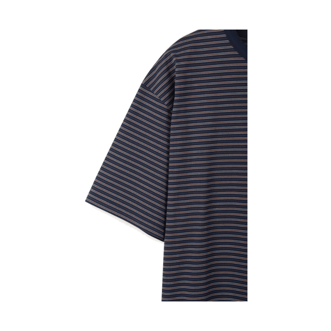 24/7 시리즈 USA 코튼 32수/2 멀티 스트라이프 티셔츠 네이비(24/7 series USA Cotton 32's/2 Multi Stripe Tee Navy) - 4