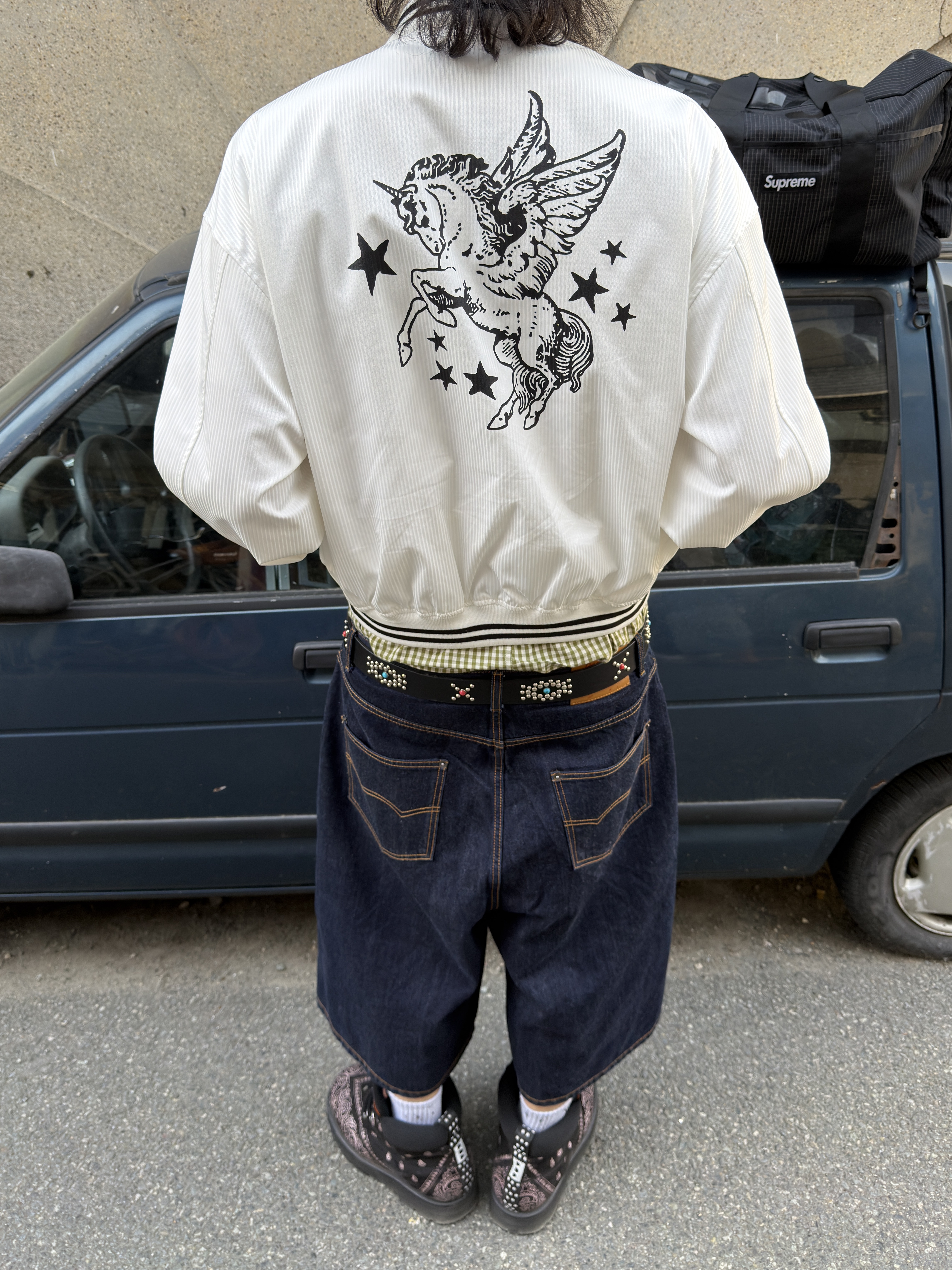 Nike x Stussy Skull Cap Multi, Supreme Duffle Bag Black - 24SS 착용 스타일 - 4