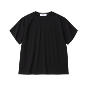 Knitted Cotton Crop T-Shirts Black