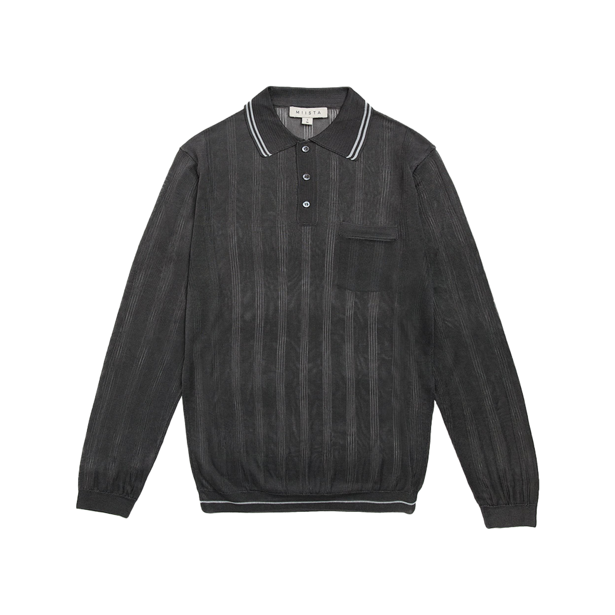 미스타 우먼 루파 폴로 니티드 점퍼 시멘트 그레이 - 26SS(Miista Women Rufa Polo Knitted Jumper Cement Grey - 26SS) - 1
