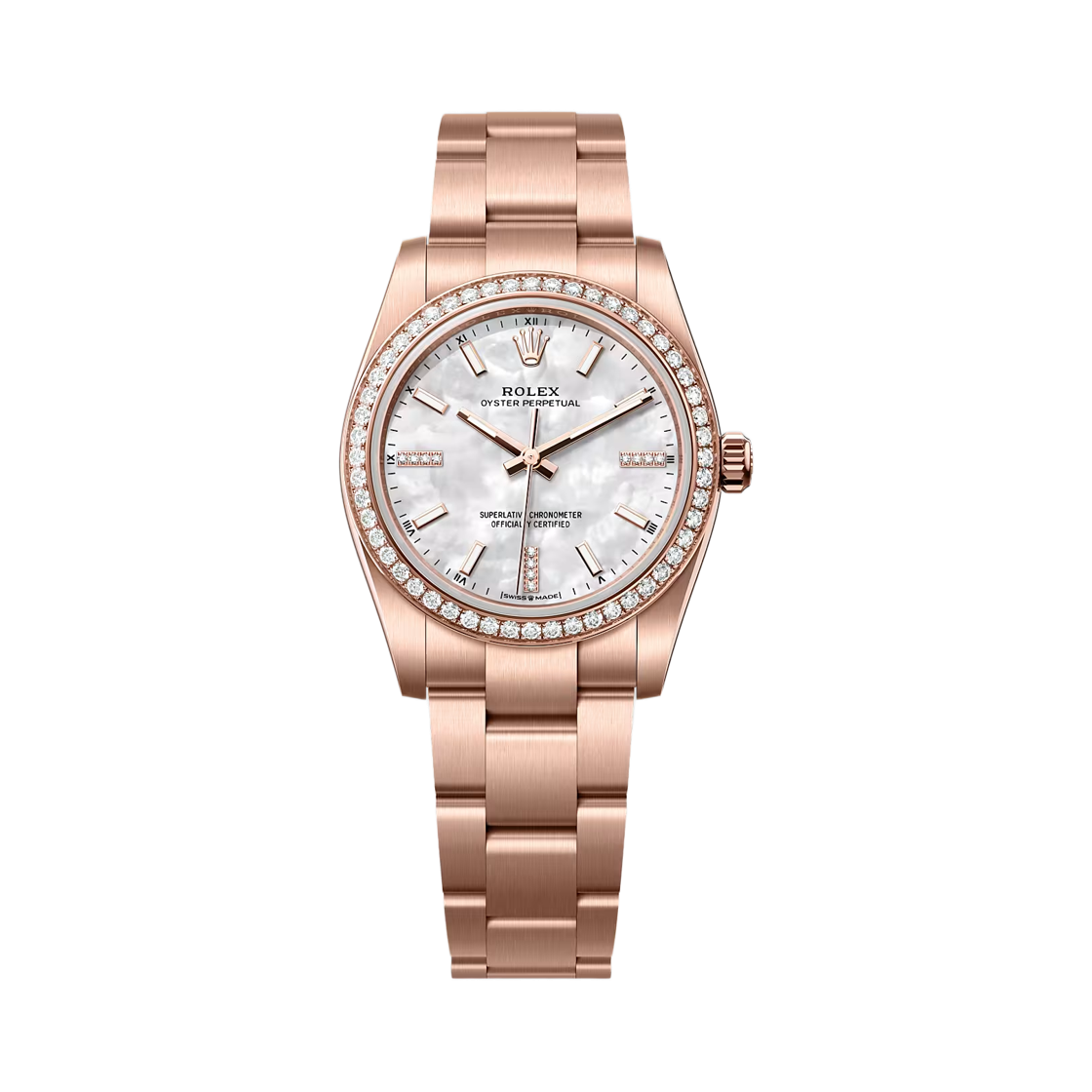 롤렉스 오이스터 퍼페츄얼 34mm 124245RBR 진주자개 다이아 셋팅 오이스터(Rolex Oyster Perpetual 34mm 124245RBR MoP Diamond Set Oyster) - 1